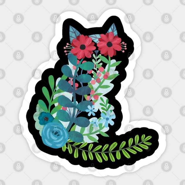 Flower cat 2 Sticker by Planet Cat Studio